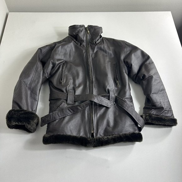 Wilda Other - Rare Vintage WILDA Genuine Leather Sherpa Lined Bomber Jacket New York SZ Small